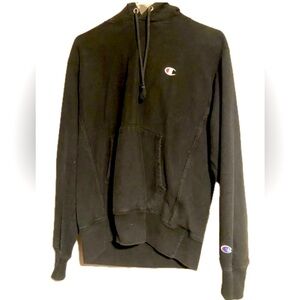 Champion reverse weave hoodie. Smoky black. Size medium.